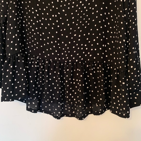 Ann Taylor LOFT Polka Dot Blouse, Size MP - Picture 2 of 6
